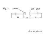 DIODO ZENER  43V 500mW 5 TOLERANCIA