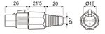 CONECTOR XLR HEMBRA ORO 3 PINES 133VAC 10A ARO AMARILLO