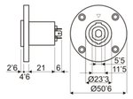 CONECTOR ALTAVOZ SPEAKON HEMBRA A PANEL REDONDA 4 POLOS