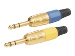 CONECTOR JACK MACHO 635mm ESTEREO ARO AZUL PROFES ORO