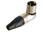 CONECTOR NEUTRIK METAL XLR MACHO ACODADO PVC NEGRO 90