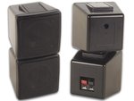 JUEGO SET DE  2 CAJAS ACUSTICAS SATELITE DINAMICAS 100W COLOR NEGRO