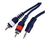 CABLE AUDIO JACK 35mm MACHO ESTEREO  2 RCA MACHO 3m