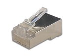 CONECTOR MODULAR RJ45 BLINDADO CABLE REDONDO PARA RED INTERNET ETHERNET