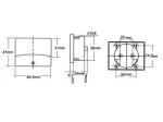 PANEL ANALOGICO MEDIDOR DE CORRIENTE INTENSIDAD 30A DC  60 x 47mm