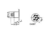 CONECTOR DIN 6 CHASIS EMPOTRAR  HEMBRA CONTACTOS 240 CON CONEXIONES PARA SOLDAR