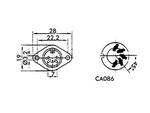 CONECTOR DIN AUDIO 5 CONTACTOS CHASIS HEMBRA 180 EMPOTRAR