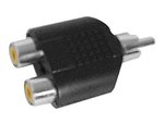 CONECTOR ADAPTADOR CONVERTIDOR CONVERSOR  DOBLE 2 x RCA HEMBRA  RCA MACHO