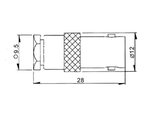 CONECTOR DE METAL METALICO BNC HEMBRA CONEXION TORNILLO RG58 5mm