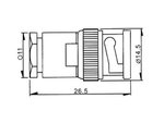 CONECTOR BNC MACHO CIERRE ROSCADO RG59U 75 Ohm 62mm