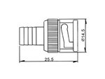 CONECTOR BNC MACHO CIERRE CRIMPADO RG59U 50 Ohm 5mm