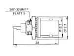 CONECTOR BNC METALICO CHASIS HEMBRA SOLDAR PASO 96mm