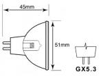 BOMBILLA HALOGENA PHILIPS 250W 24V ELC MR16 3400K 50h 