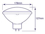 BOMBILLA HALOGENA GE 300W 240V PAR56 GX16D WFL 3000K