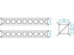 PROLYTE CUADRADO 30 cm DE LADO LONGITUD 75 cm PARA ESCENARIOS  30 x 30 x 75 cm