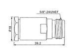 CONECTOR N HEMBRA ROSCADO TIPO RG213U NIQUEL NIQUELADO 91mm