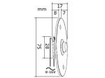 PULSADOR TIMBRE DE ACERO INOXIDABLE SEMIEMPOTRADO