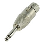 ADAPTADOR ASIMETRICO XLR HEMBRA  JACK MACHO MONO 635