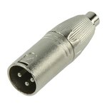 CONECTOR ADAPTADOR XLR MAHO 3P  RCA HEMBRA MONO METAL