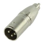 CONECTOR ADAPTADOR XLR MACHO 3P  RCA MACHO MONO METAL