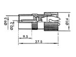 CONECTOR DE TV METAL HEMBRA  95mm  23mm