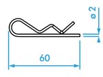 PROLYTE CLIP R DE SEGURIDAD PARA PASADOR DE ALUMINIO