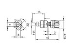 HEMBRILLA AISLADA 4mm TAPON DE BLOQUEO NEGRA PKI 10A