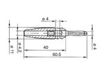 BANANA 4mm AGUJERO TRANSVERSAL CONEXION SOLDADURA 30K