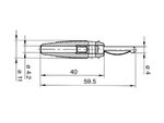 BANANA 4mm AGUJERO TRANSVERSAL CONEXION SOLDADURA VQ 30