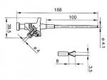 PINZA DE PRECISION FLEXIBLE GIRATORIA LATON  4mm