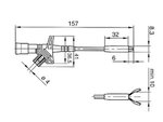 PINZA DE PRECISION ABERTURA MORDAZA   4mm IEC1010  NEGRO NEGRA