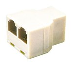 ADAPTADOR TELEFONO 4P4C T MODULAR 1 HEMBRA  2 HEMBRA 
