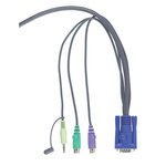 CONMUTADOR KVM DE 2 PUERTOS 2 CABLES 12m ORDENADOR