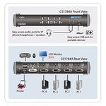 KVM 4 PUERTOS  HUB 2xUSB  120Hz PARA 3D VIDEO AUDIO