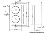 MINI SIRENA PIEZOELECTRICA DE 2 ELEMENTOS PIEZO 615Vdc