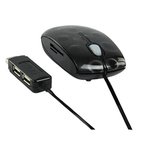 RATON OPTICO CONCENTRADOR USB LECTOR TARJETAS NEGRO