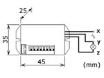 MINI DETECTOR SENSOR DE MOVIMIENTOS PIR DIA  NOCHE PARA CHASIS EMPOTRAR