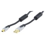 CABLE USB 2 ALTA CALIDAD LONGITUD 18 m COLOR NEGRO