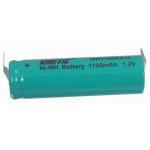 PILA RECARGABLE NIMH 12V 1100mAh TELEFONO INALAMBRICO TERMINALES