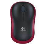 RATON INALAMBRICO 24GHz USB ROJO  NEGRO  LOGITECH  M185R