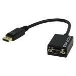 CABLE VIDEO DISPLAYPORT MACHO  VGA HEMBRA 02m NEGRO