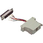 ADAPTADOR SUBD 25P MACHO  RJ45 8P HEMBRA GRIS