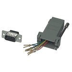 ADAPTADOR DUBD 9P MACHO  RJ45 HEMBRA 8P GRIS OSCURO