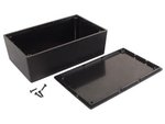 CAJA DE PLASTICO NEGRO IDEAL PARA CIRCUITOS IMPRESOS  160 x 95 x 55mm