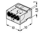 CONECTOR BORNE WAGO 4 CONDUCTORES 08mm 6A AMARILLO