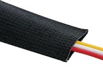 MANGUITO CUBRE CABLE ELASTICO DE NYLON DE COLOR NEGRO  55 mm x 5 m