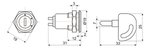 INTERRUPTOR A LLAVE METAL PLANA 3 POSICIONES 4 LLAVES