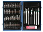 JUEGO SET DE 50 CUTTERS DE PRECISION  RECAMBIO  ACCESORIOS EN MALETIN GUARDAR