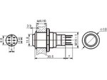 INTERRUPTOR REDONDO DE METAL METALICO SPDT 1NA 1NC ON  OFF 16mm