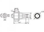 INTERRUPTOR REDONDO DE METAL METALICO SPDT 1NA 1NC ANILLO COLOR ROJO 16mm